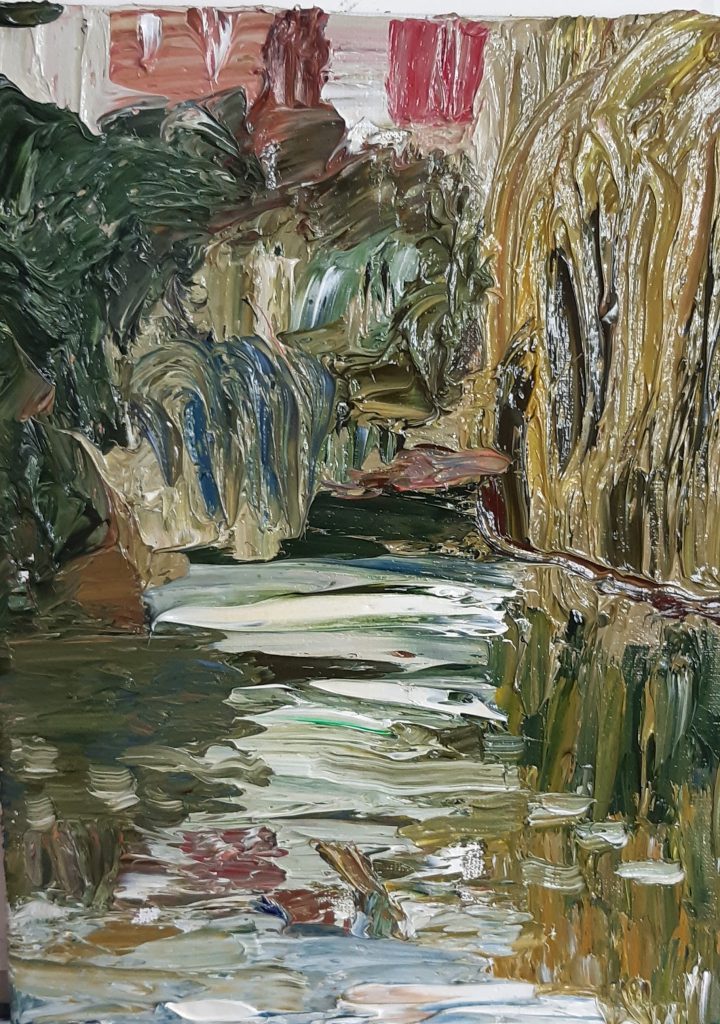 Lietzensee, 2020, Öl auf Leinwand, 40 x 30 cm