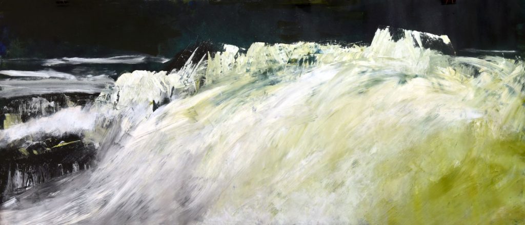 5. Wellenschlag I, 2019, Acryl auf Leinwand, 63 x 155 cm