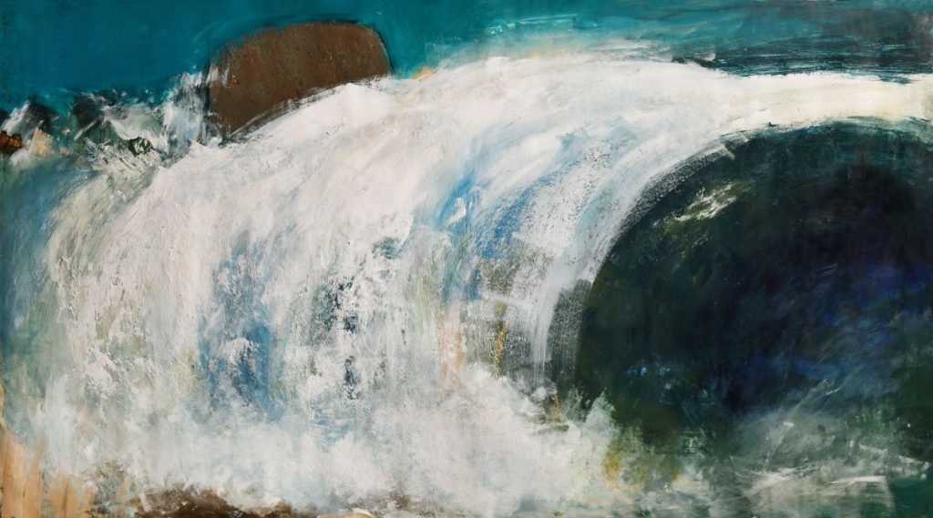 Wellenschlag II, 2019, Acryl auf Leinwand, 85 x 155 cm