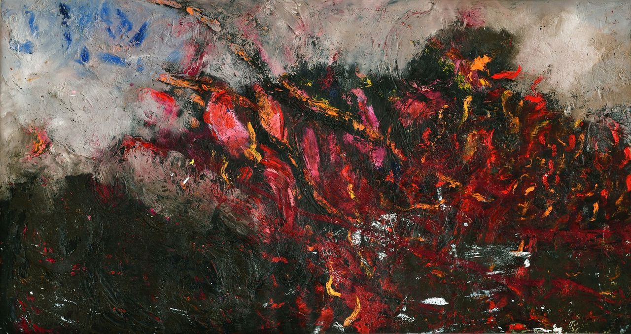 La Rage au coeur I, 2021, Öl auf Leinwand, 80 x 150 cm