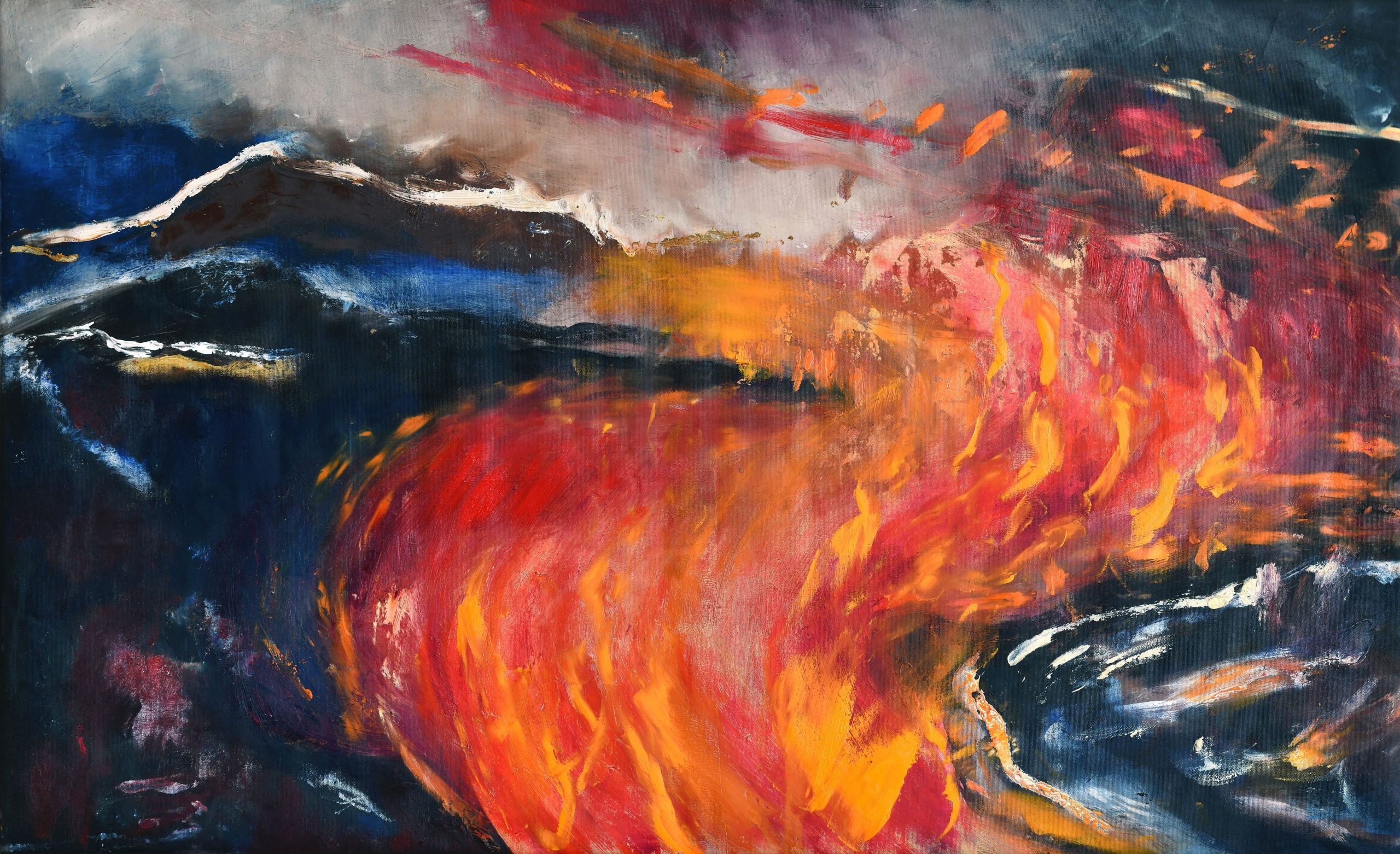 La Rage au coeur II, 2021, Öl auf Leinwand, 75 x 125 cm
