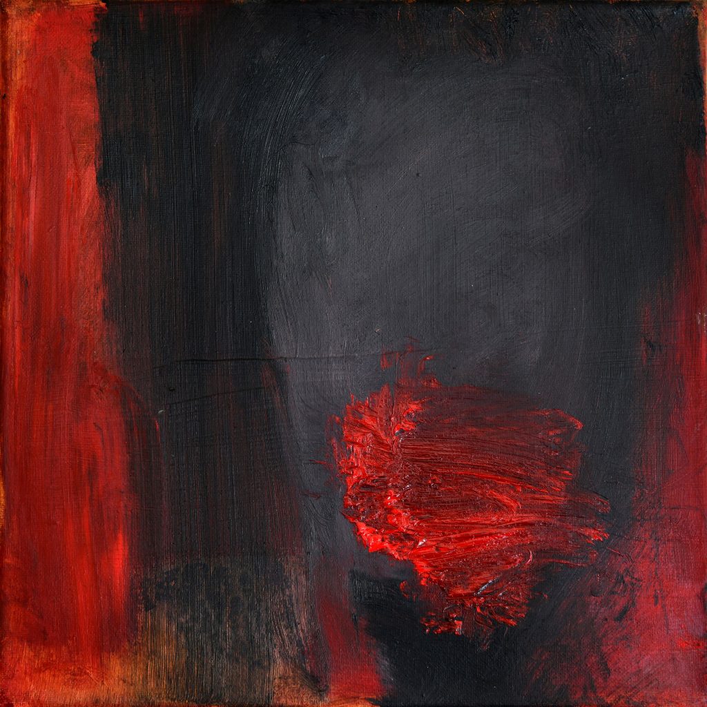 Rouge Passion III, Acryl und Öl auf Leinwand, 30 x 30 cm